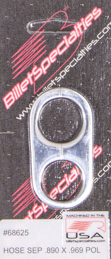 Billet Specialties Hose Seperator .890x.969 Polished MPN BSP68625
