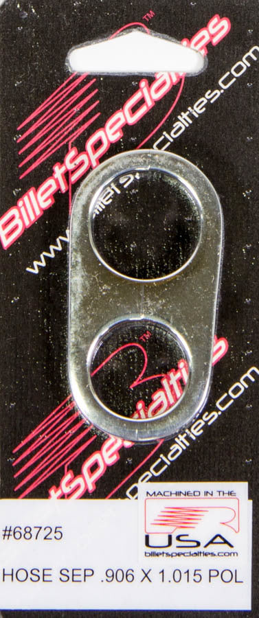 Billet Specialties   Hose Separator.906x1.015 -Polished  BSP68725