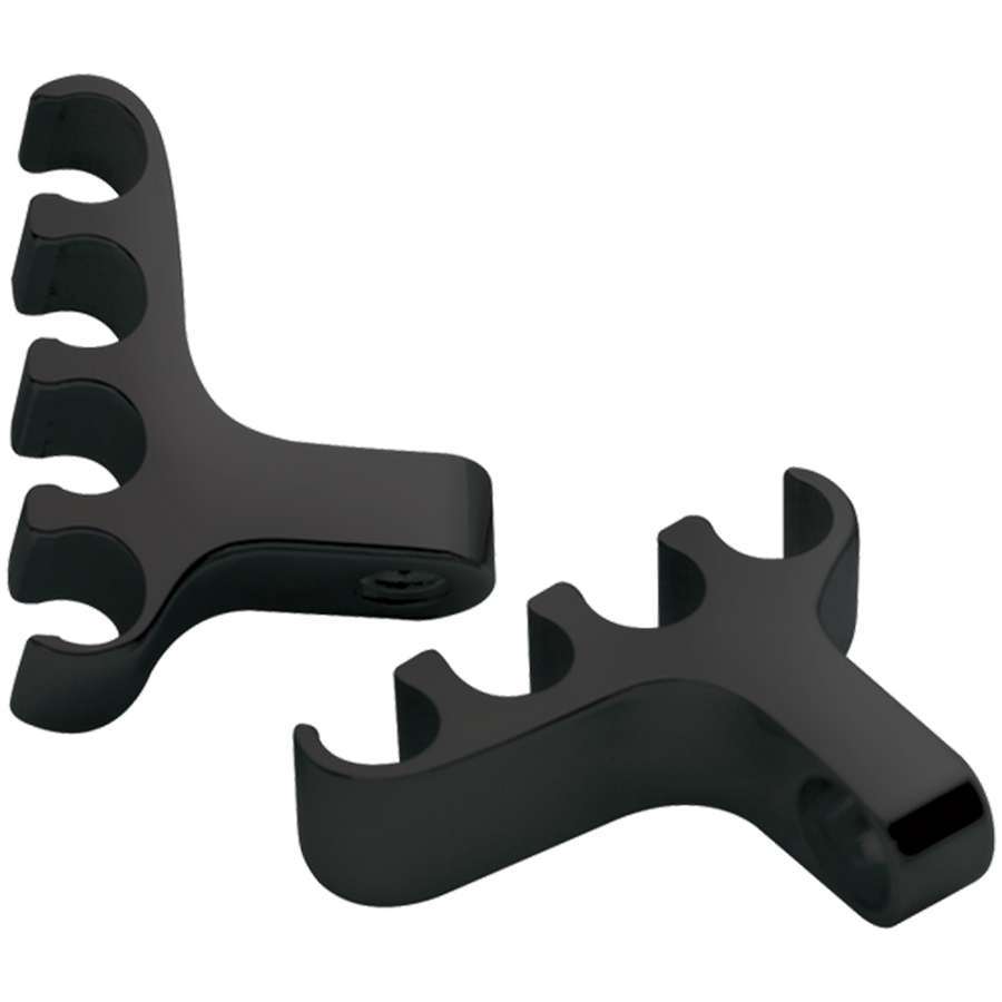 Billet Specialties   4 Wire Separator Valve Cover Mount Black Pair  BSP69784