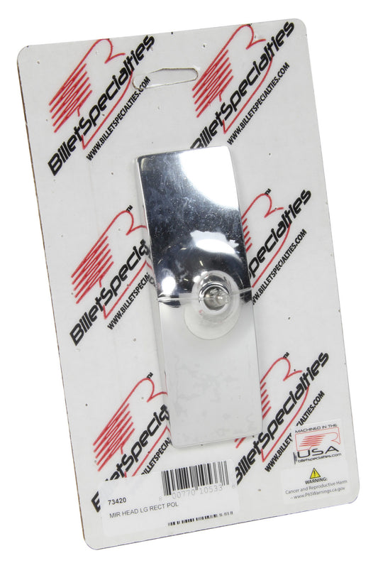Billet Specialties Mirror- Large Rectangle- Polished 1 3/4in x 5 1/4 MPN BSP73420