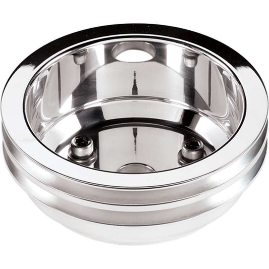 Billet Specialties   SBC 2 GRV Crank Pulley LWP Polished  BSP78220