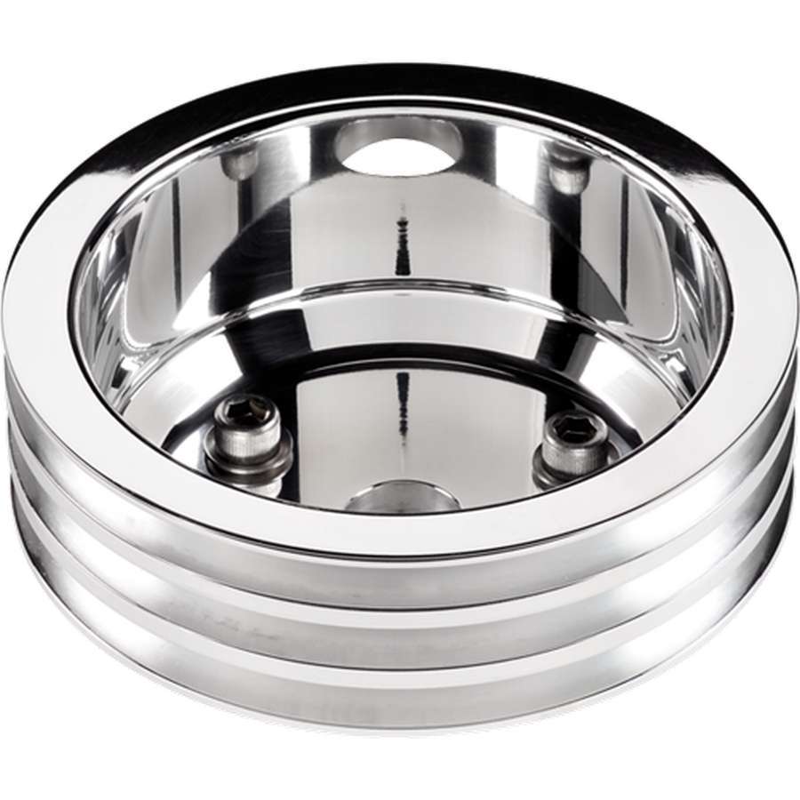 Billet Specialties   SBC 3 GRV Crank Pulley LWP Polished  BSP78230