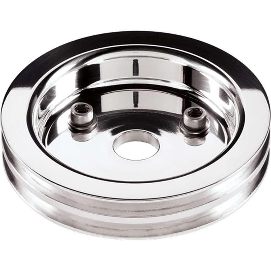 Billet Specialties   Polished SBC 2 Groove Lower Pulley  BSP81220