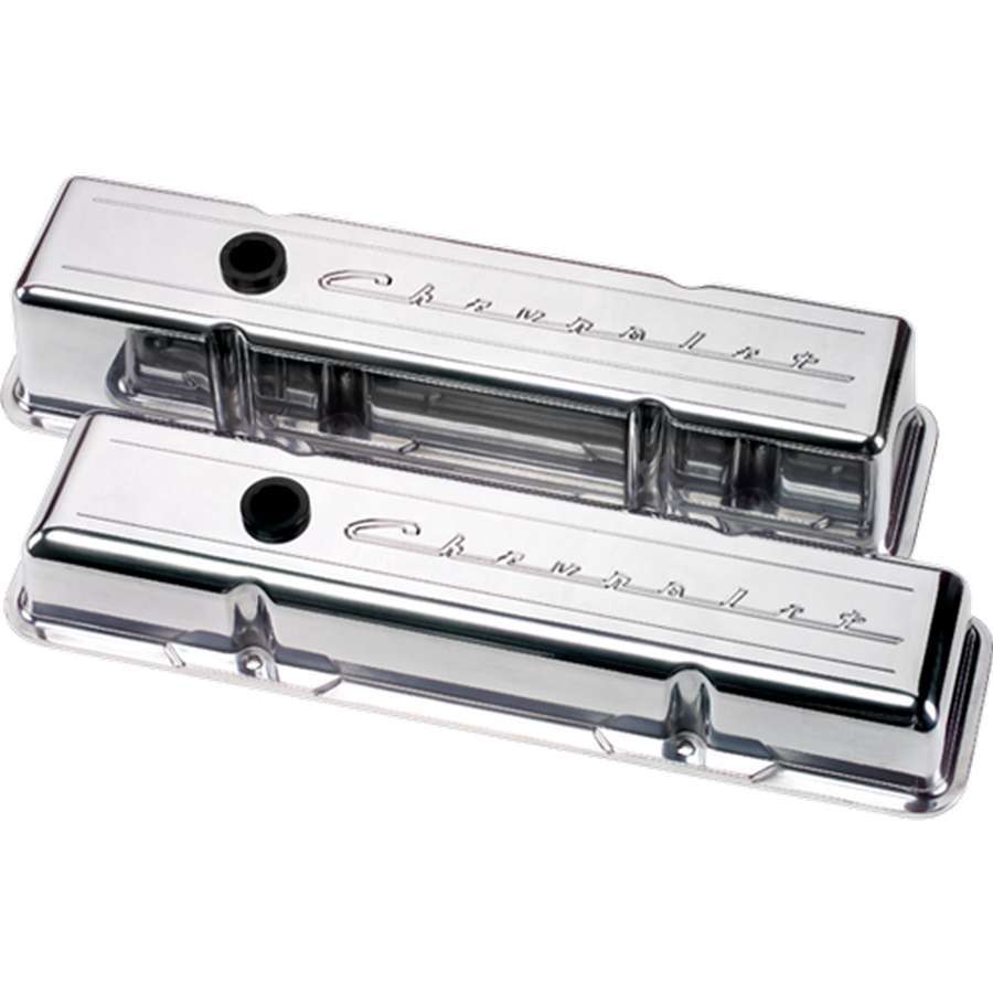 Billet Specialties   SBC Script Short Valve Cover  BSP95123