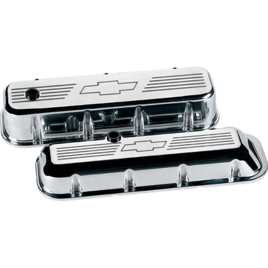 Billet Specialties   BBC Valve Covers Bowtie Logo Short  BSP96021