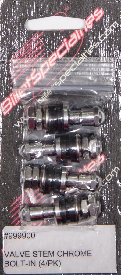 Billet Specialties   Valve Stem Chrome Bolt- In 4-PK  BSP999900