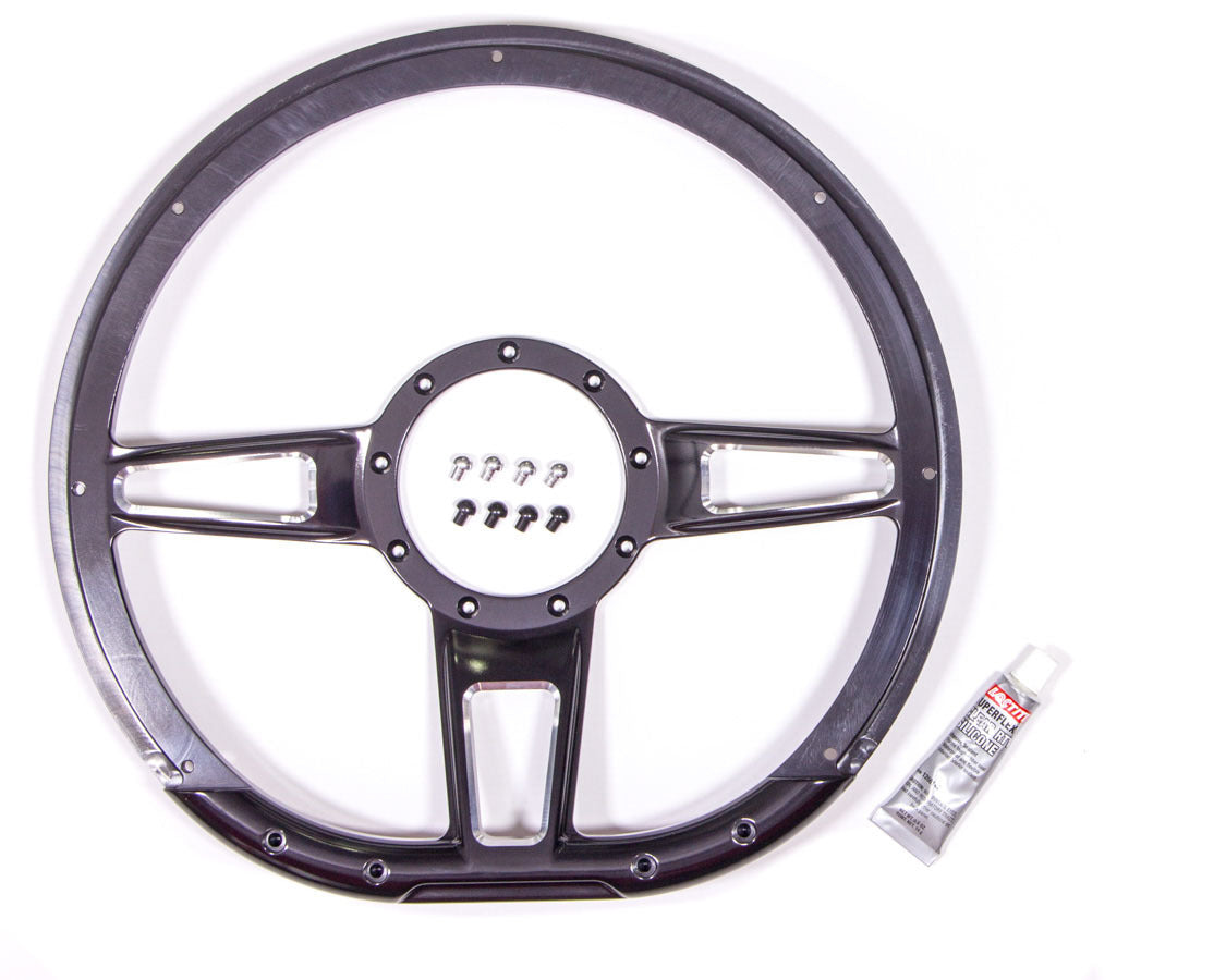 Billet Specialties   Steering Wheel Formula D-Shaped 14in Contrast  BSPBC29409