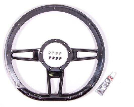 Billet Specialties   Steering Wheel Formula D-Shaped 14in Black  BSPBLK29409