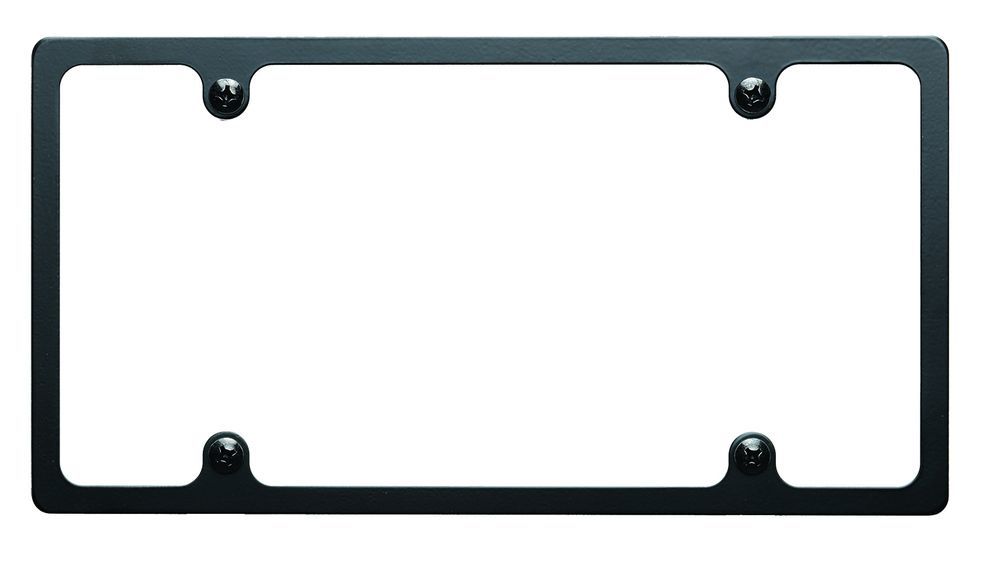 Billet Specialties   License Plate Frame Slim Line Black  BSPBLK55020