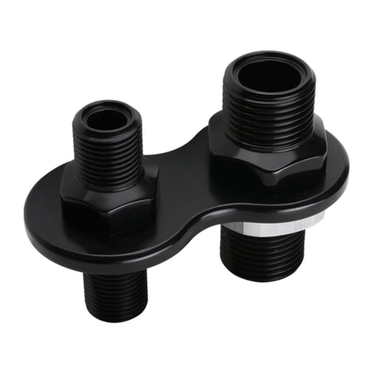 Billet Specialties A/C Bulkhead 2-Port Black MPN BSPBLK66720