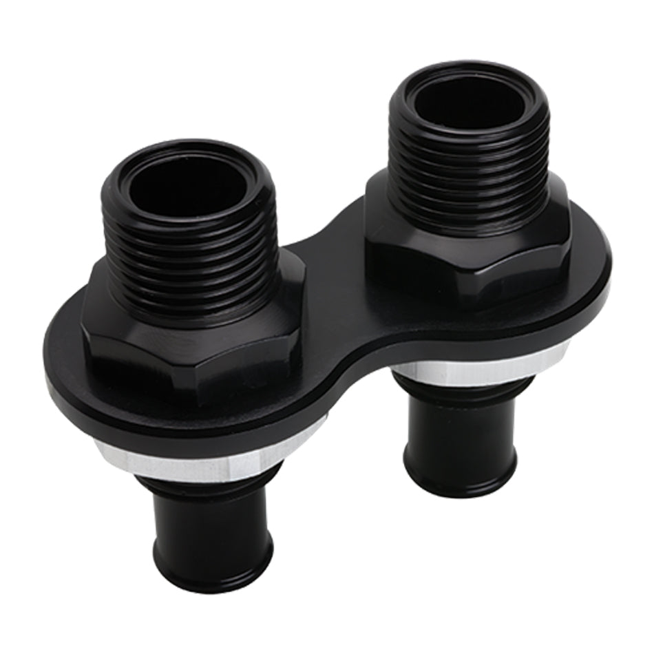 Billet Specialties Heat Bulkhead Push On 2-Port Black MPN BSPBLK66825