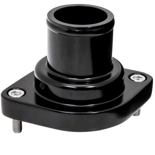 Billet Specialties   LS Thermostat Housing Straight Black  BSPBLK90134