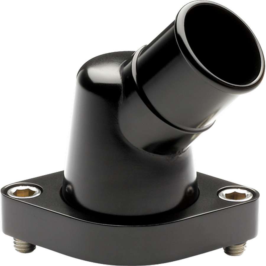 Billet Specialties   Black Chevy 45 Degree Water Neck  BSPBLK90420