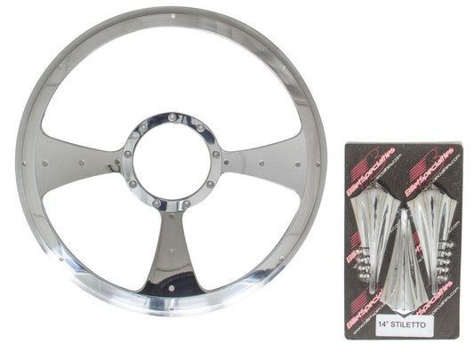 Billet Specialties   Stiletto - Profile Steering Wheel 14in  BSPP30092