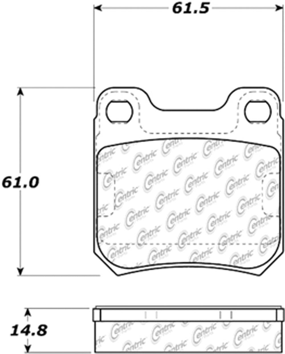 CENTRIC BRAKE PARTS  C-TEK Ceramic Brake Pads with Shims  CBP103.07090