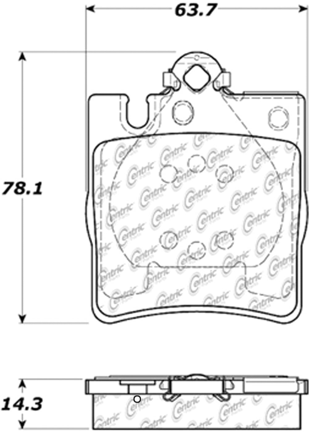 C-TEK Ceramic Brake Pads with Shims  Centric Brake Parts  CBP103.08760