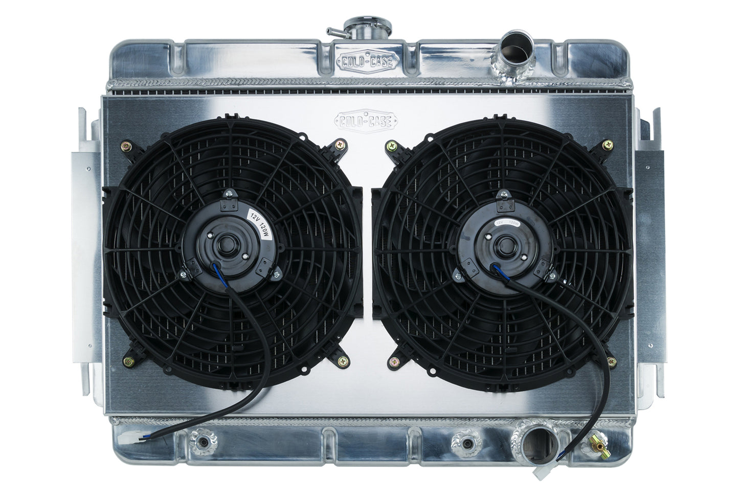 Cold Case Radiators 64-65 Chevelle Radiator & Dual 12in Fan Kit AT MPN CCRCHE541AK For GM A-Body 1964-65