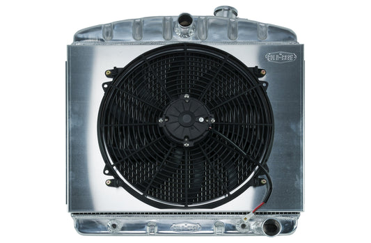 Cold Case Radiators 55-56 Tri-5 Chevy Radiat or & 16in Fan Kit 6 Cyl MPN CCRCHT563AK For Chevy Fullsize, V6 1955-57