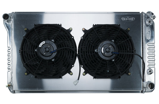 Cold Case Radiators 68-72 A-Body Radiator AT Dual 12in Fan Kit MPN CCRGMA42AK For GM A-Body 1968-77
