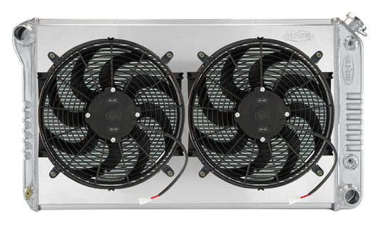 Cold Case Radiators 68-77 A-Body Radiator w/Dual 14in Fan Kit MPN CCRGMA42ASK For GM A-Body 1968-77