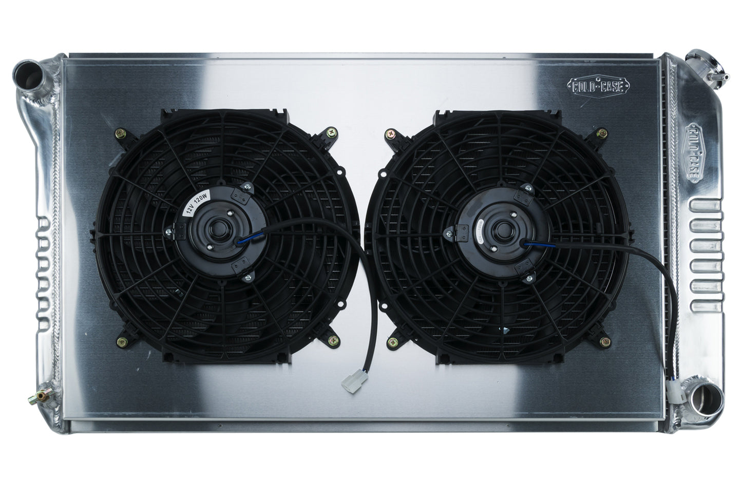 Cold Case Radiators 68-72 A-Body Radiator MT Dual 12in Fan MPN CCRGMA42K For GM A-Body 1968-77