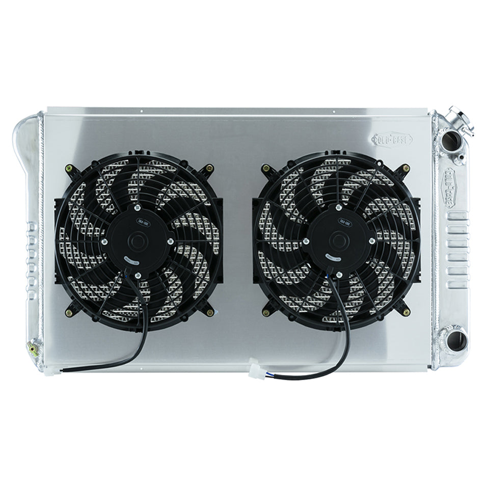 Cold Case Radiators 68-72 A-Body LS Swap Rad iator &Dual 12in Fan MPN CCRGMA546AK For GM LS-Series, A-Body 1968-1977