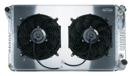 Cold Case Radiators   67-76 GM P/U Radiator w/Dual 14in Fan kit  CCRGMT558ASK
