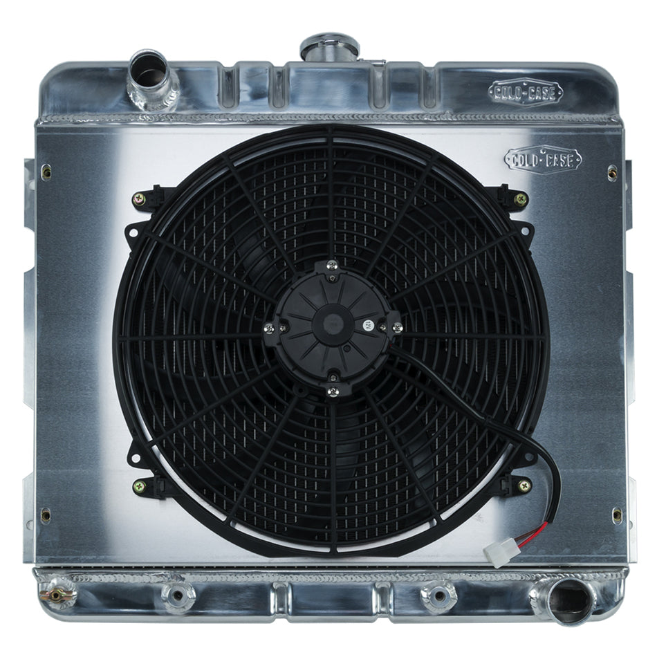 Cold Case Radiators 70-72 A/B Body SB Radiat or & 16in Fan Kit AT MPN CCRMOP755AK For Mopar A-Body, B-Body 1970-72