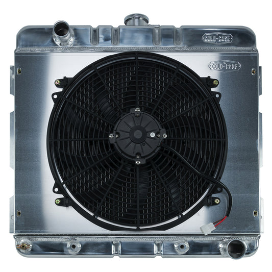 Cold Case Radiators 70-72 A/B Body SB Radiat or & 16in Fan Kit AT MPN CCRMOP755AK For Mopar A-Body, B-Body 1970-72