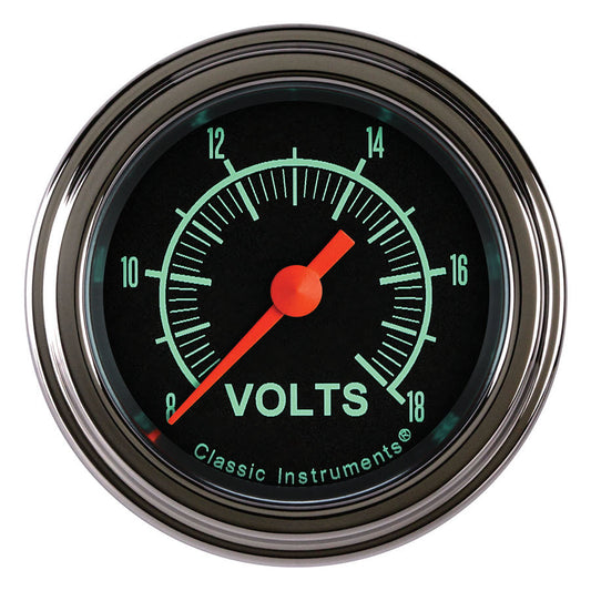 Classic Instruments   G/Stock Volt Gauge 2-1/8 Full Sweep  CLAGS130SLF