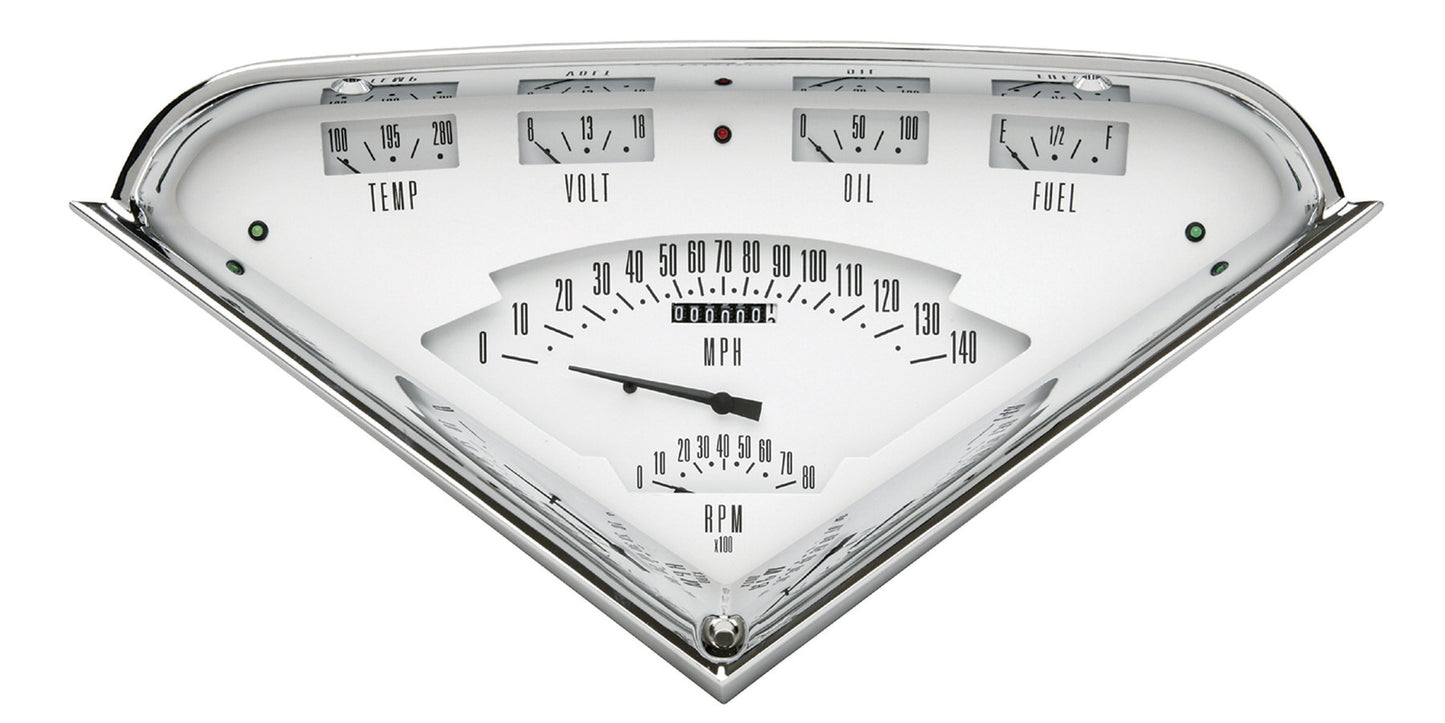 Classic Instruments Tach Force 6 gauge Set White MPN CLATF01W For GM Fullsize Truck 1955-59