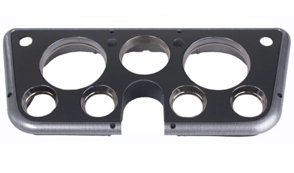 Clayton Machine Works   Gauge Bezel 67-72 GM P/U Brushed With Gray  CMW6772-B