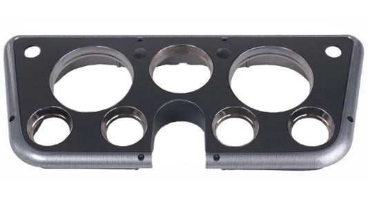 Clayton Machine Works   Gauge Bezel 67-72 GM P/U Brushed With Gray  CMW6772-B