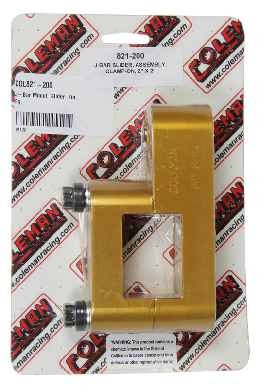 Coleman Racing Products J-Bar Mount Slider 2in Sq. MPN COL821-200 Ram