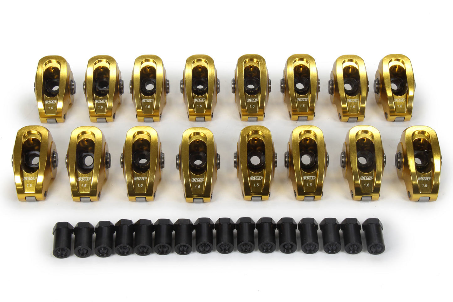 Comp Cams SBF Ultra Gold R/A's - 1.6 Ratio 3/8 Stud MPN COM19043-16 For Ford