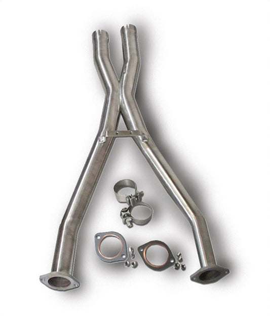 Corsa Performance Crossover X Pipe 2.5in 16 Gauge Stainless Steel MPN COR14131 For Chevy, GM Corvette, LS-Series 1997-2004