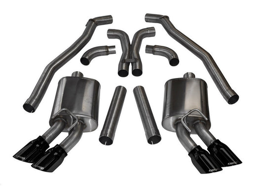 Corsa Performance Exhaust Cat-Back 12-15 Camaro 6.2L MPN COR14971BLK For Chevy Camaro 2012-15