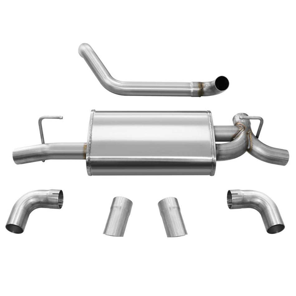 Corsa Performance 18- Jeep JL 3.6L Axle Back Exhaust w/Turndown MPN COR21013 For Jeep Wrangler JL 2018-21
