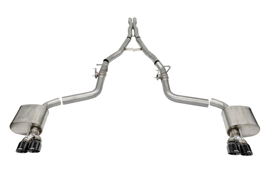 Corsa Performance 15-22 Dodge Challenger Cat Back Exhaust MPN COR21070BLK For Dodge, Mopar Challenger, Gen III 2015-22