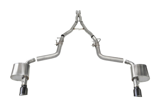 Corsa Performance 15-22 Dodge Charger 6.4L Cat Back Exhaust MPN COR21072BLK For Dodge, Mopar Gen III 2015-22