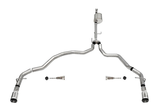 Corsa Performance 21- Ford F150 5.0L Cat Back Exhaust System MPN COR21158 For Ford Coyote, Fullsize Truck 2021-22