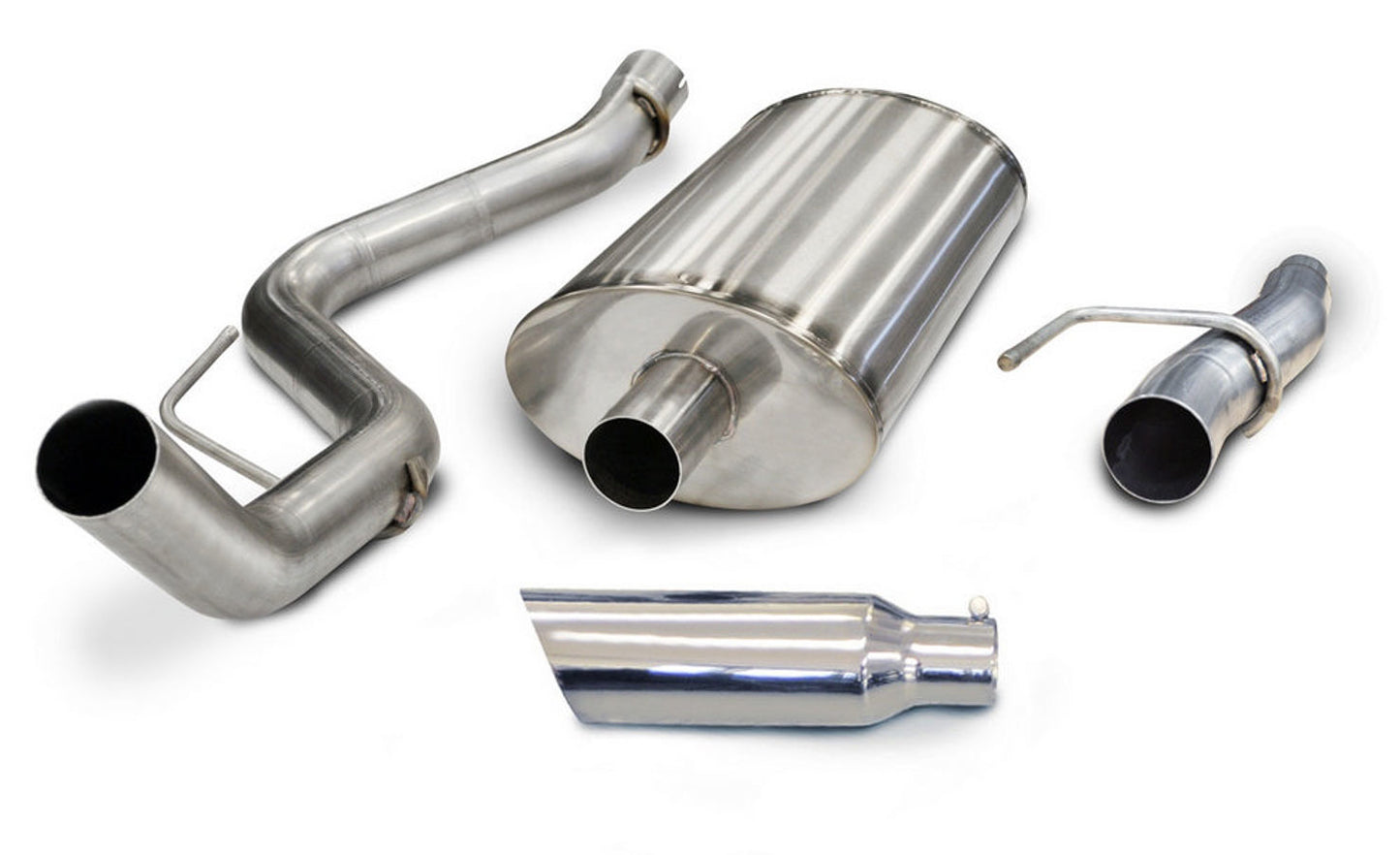 Corsa Performance 11- Ford F150 5.0L Cat Back Exhaust System MPN COR24393 For Ford Coyote, Fullsize Truck 2011-14