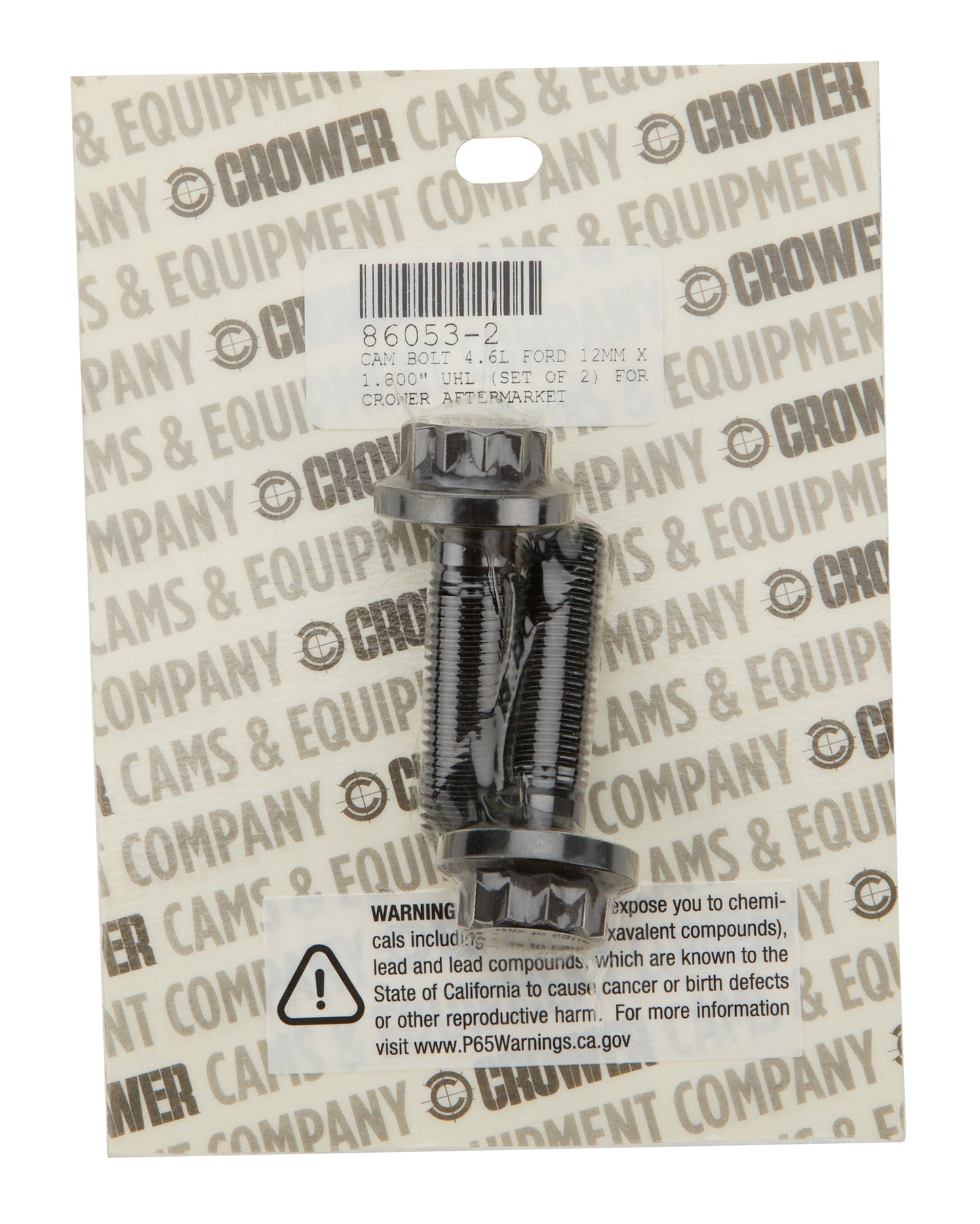 Crower Cam Bolt Kit (2pk) Ford 4.6L 1.800 UHL MPN CRO86053-2