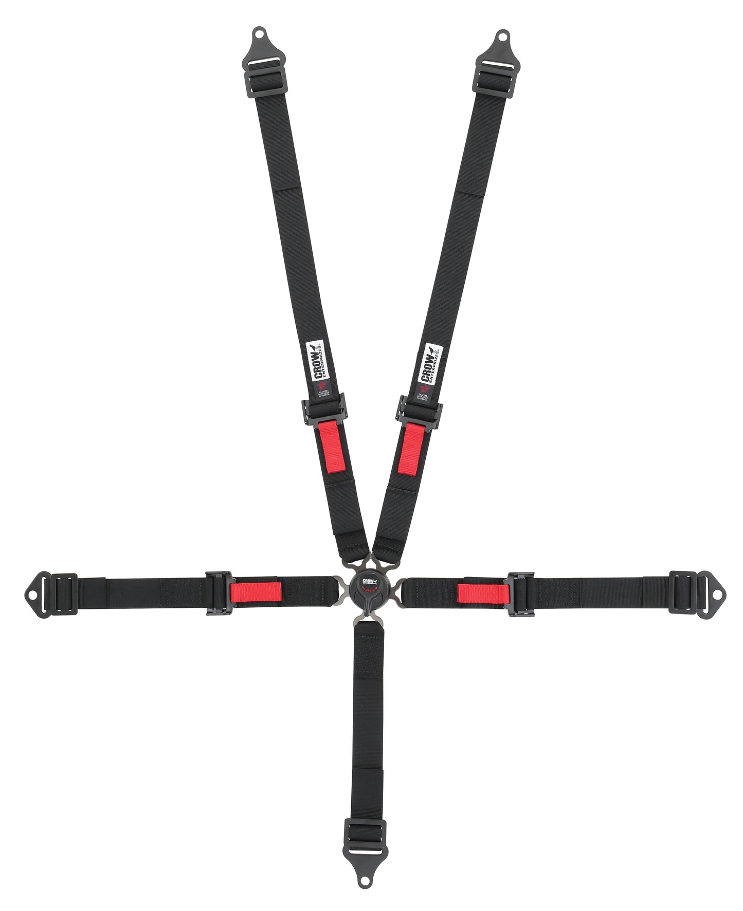 Crow Safety Gear Kam Lock 2in Belts Black Pull-Up Bolt In Or Wrap MPN CRW11174AB
