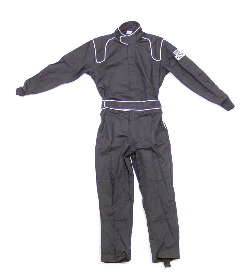 Crow Safety Gear   Driving Suit Junior BK Proban Small 1-Piece  CRW24064