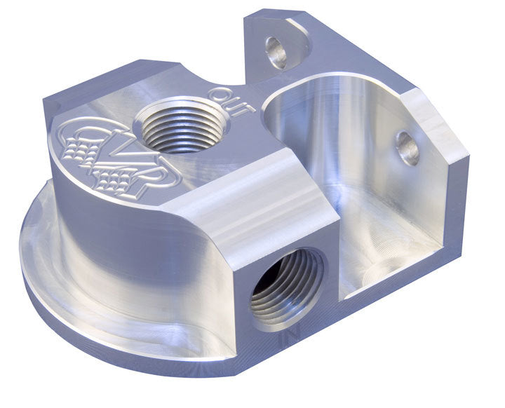 Cvr Performance Billet Alum Remote Oil Filter Mount GM MPN CVROFM61