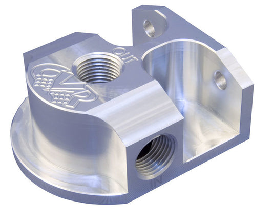 Cvr Performance Billet Alum Remote Oil Filter Mount GM MPN CVROFM61