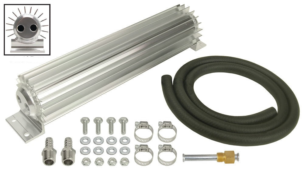 Derale 2 Pass Heat Sink Trans Cooler 12in Lg 1/4in NPT MPN DER13263