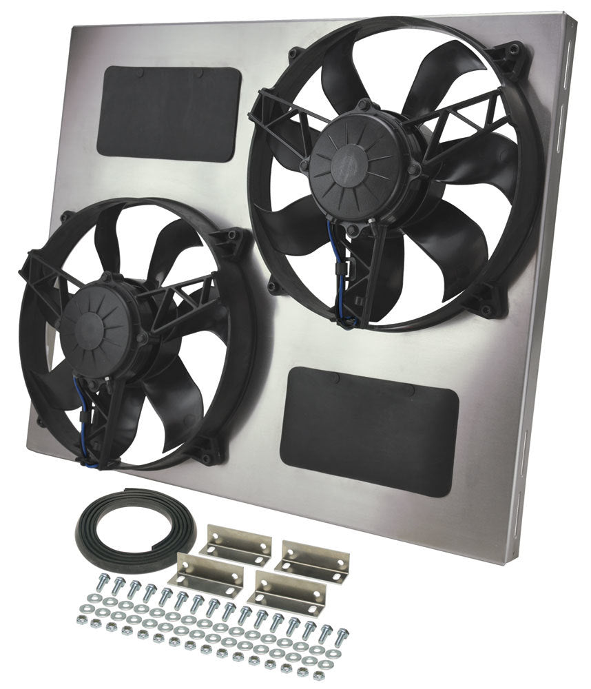 Derale Dual RAD Fan w/Alum Shroud Assembly MPN DER16835