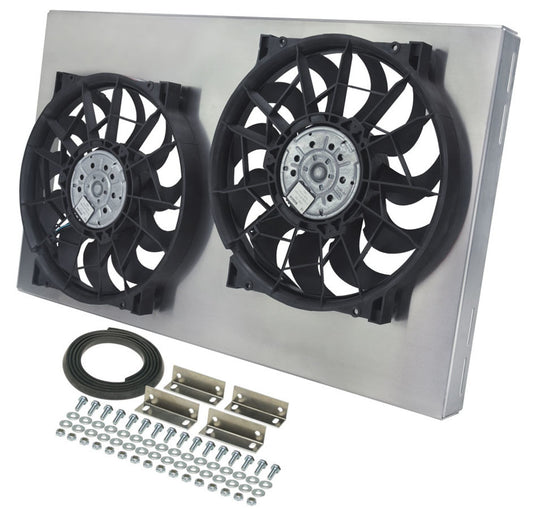 Derale Dual RAD Fan w/Alum Shroud Assembly MPN DER16838